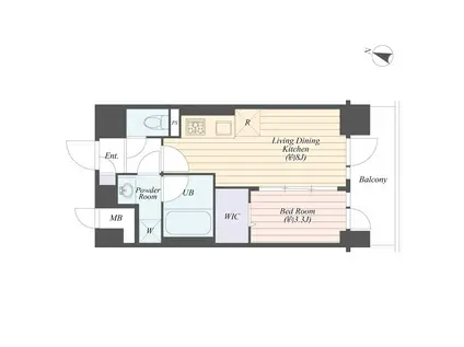 LBアヴェニュー(1LDK/5階)の間取り写真