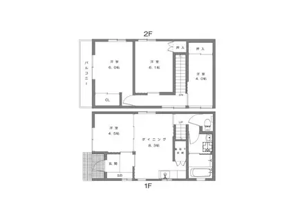 メゾンM1(4DK/1階)の間取り写真