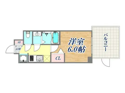 ファステート神戸サルビア(1K/1階)の間取り写真