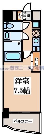 ラグゼ布施南(1K/10階)の間取り写真