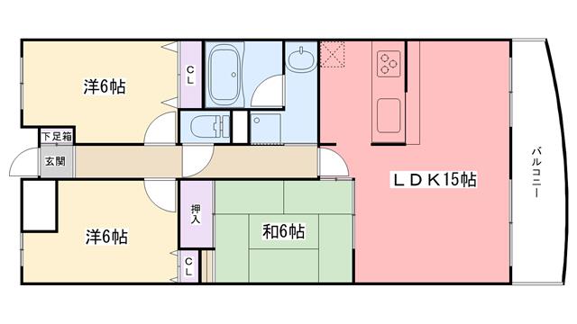 それいゆ五番館(3LDK/1階)の間取り写真