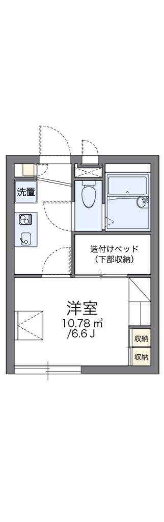 レオパレス杭瀬北新町I(1K/1階)の間取り写真