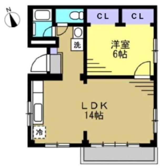 メゾン塩澤(1LDK/3階)の間取り写真