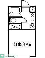 エスペランス(ワンルーム/1階)の間取り写真