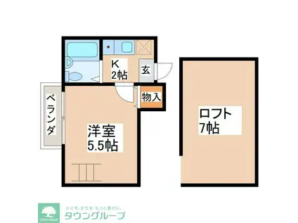 アーバンテラス小菅(ワンルーム/3階)の間取り写真