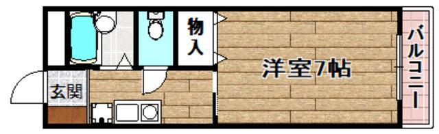 サンティー天川(1K/2階)の間取り写真
