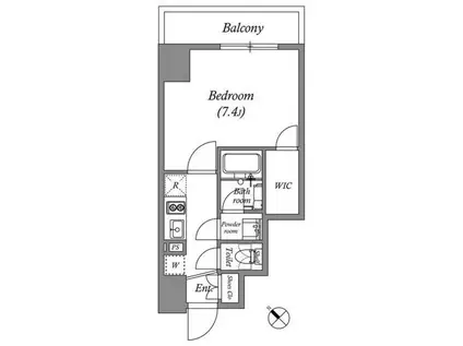 グランパセオ巣鴨2(1K/4階)の間取り写真