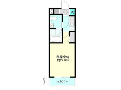 レジェンド南品川(1K/3階)の間取り写真