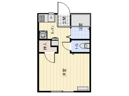 プチメゾン(1K/2階)の間取り写真