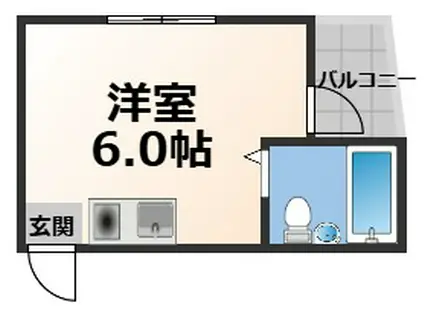 リバーヒル長瀬(ワンルーム/2階)の間取り写真