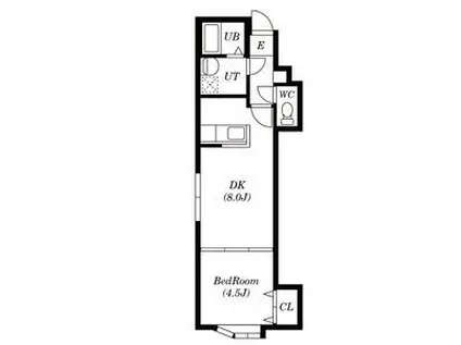 フォルトゥナ―ト(1LDK/2階)の間取り写真