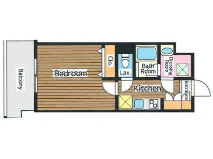 JUGLOBALTOWER(1K/6階)の間取り写真