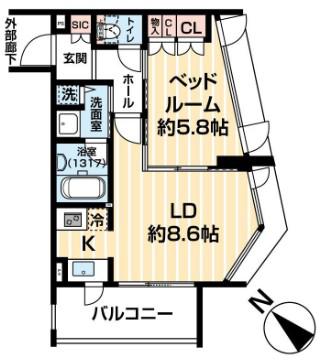 クオリア御茶ノ水(1LDK/10階)の間取り写真