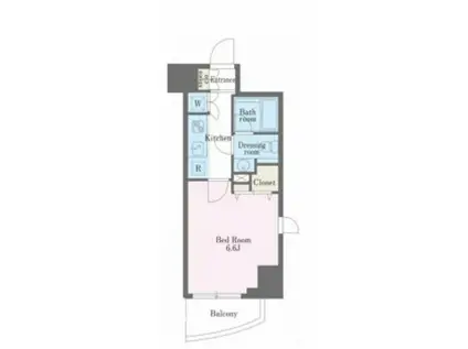 アジールコート西新宿(1K/3階)の間取り写真