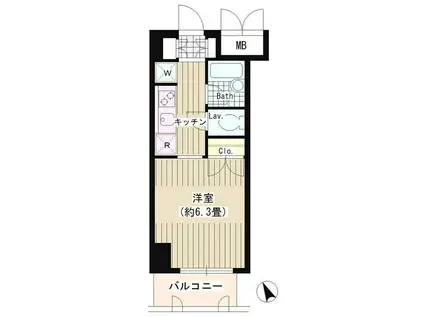 タキミハウス渋谷(1K/5階)の間取り写真