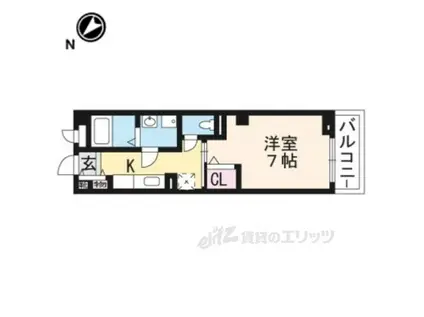 レジデンス・リーキ(1K/3階)の間取り写真