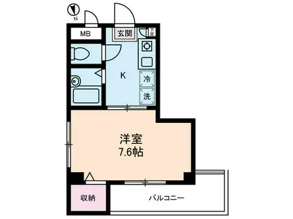 都営浅草線 戸越駅 徒歩8分 4階建 築30年(1K/2階)の間取り写真