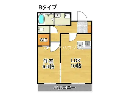 ボーチェ(1LDK/2階)の間取り写真