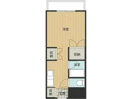 グリーンハイツ島津(ワンルーム/3階)の間取り写真