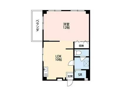 相生ベース(1LDK/3階)の間取り写真