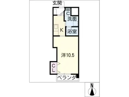 みつわハイツ(1K/4階)の間取り写真