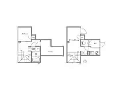 ルクレ目白西坂 2/7退 先行申込 1ヶ月フリー 常時ゴミ出可(1LDK/B1階)の間取り写真