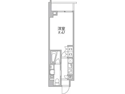 ASYL COURT 麻布十番 アジールコート麻布十番(1K/6階)の間取り写真