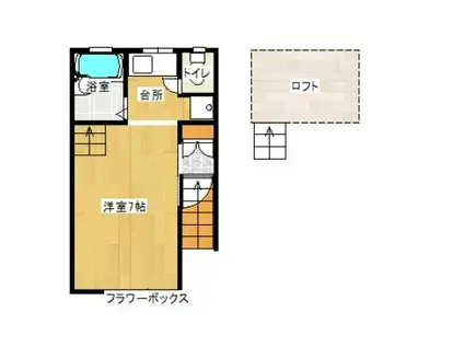 DANロマンイサワ(ワンルーム/1階)の間取り写真