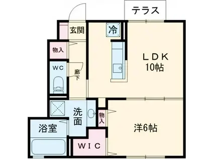 SUMIKA A(1LDK/1階)の間取り写真