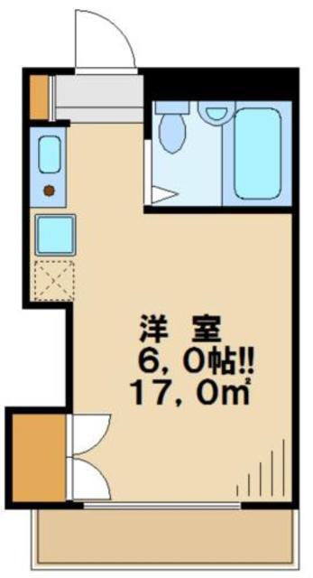 メゾンドリック(ワンルーム/2階)の間取り写真