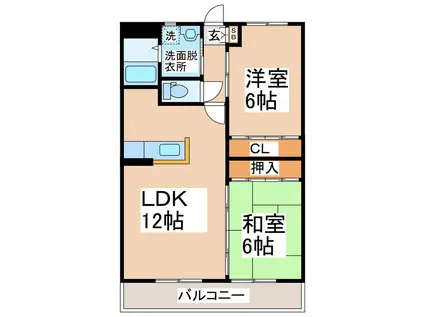 サンビレッジ葉山台壱番館・弐番館・参番館(2LDK/3階)の間取り写真