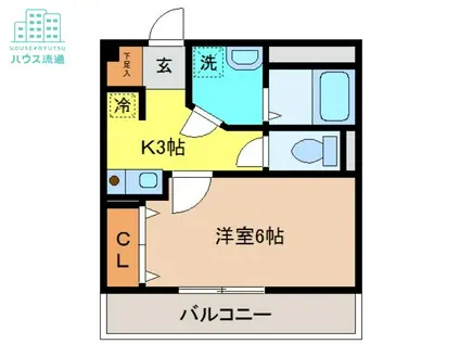 サンロードマンション(1K/3階)の間取り写真