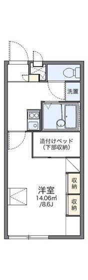 レオパレスAITHER(1K/1階)の間取り写真