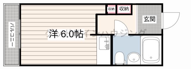 ドミトリーI(ワンルーム/1階)の間取り写真