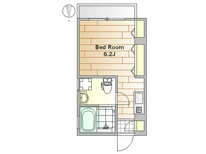 スターヒルズ(ワンルーム/3階)の間取り写真