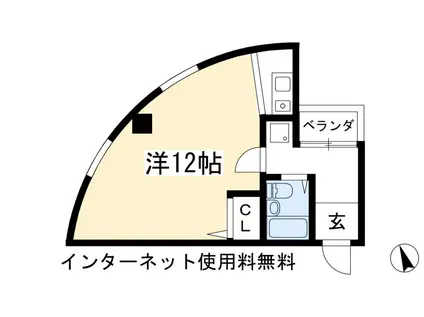 ラウェンゲン(1K/2階)の間取り写真