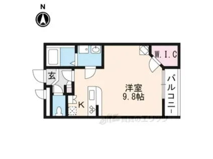 レオパレス島之内(ワンルーム/3階)の間取り写真