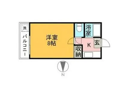 第2岩田ビル(1K/3階)の間取り写真