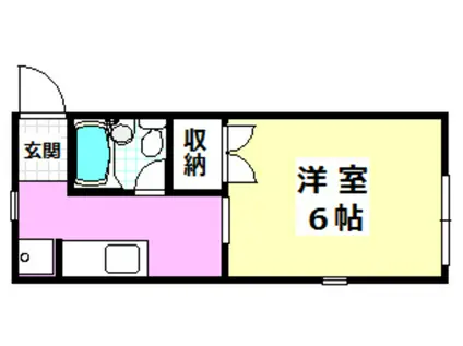 ハウスBE(1K/1階)の間取り写真