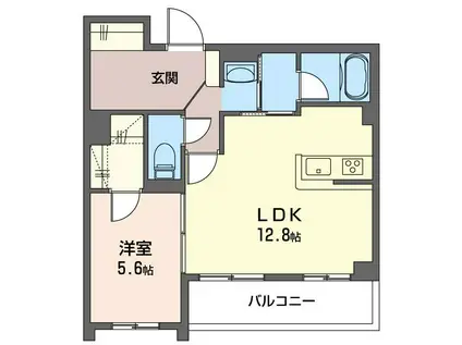 ゼフィールプラージュ由比ガ浜(1LDK/2階)の間取り写真