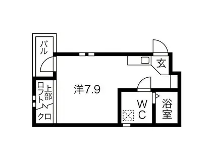 フォルテ桜山(1SK/4階)の間取り写真