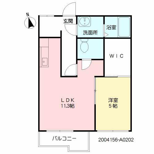 ベルテック須屋I(1LDK/2階)の間取り写真