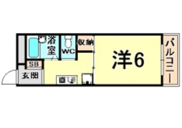 カーザベルデ(1K/3階)の間取り写真