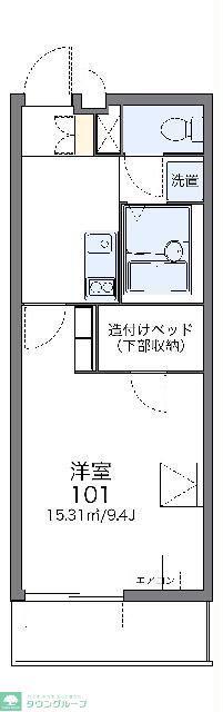 レオパレスコスモMK(1K/4階)の間取り写真