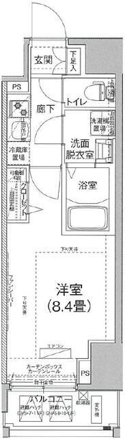 アイルイムーブル向島(1K/4階)の間取り写真