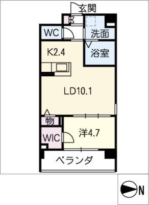 あおなみ線 荒子川公園駅 徒歩42分 3階建 築8年(1LDK/1階)の間取り写真