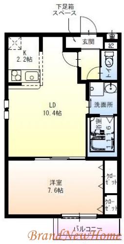 フジパレス堺諏訪森I番館(1LDK/1階)の間取り写真