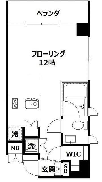 GRACE FUTABA 402(ワンルーム/4階)の間取り写真