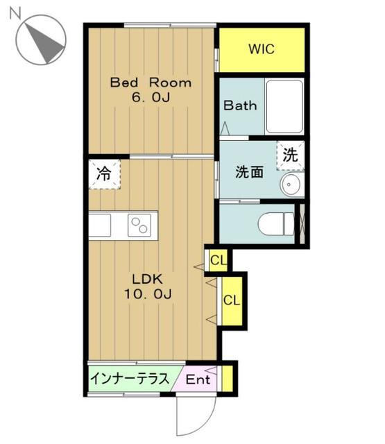 コンチェルト(1LDK/1階)の間取り写真