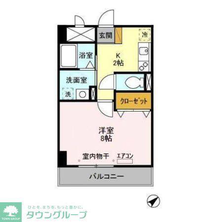 アルバ南柏(1K/5階)の間取り写真